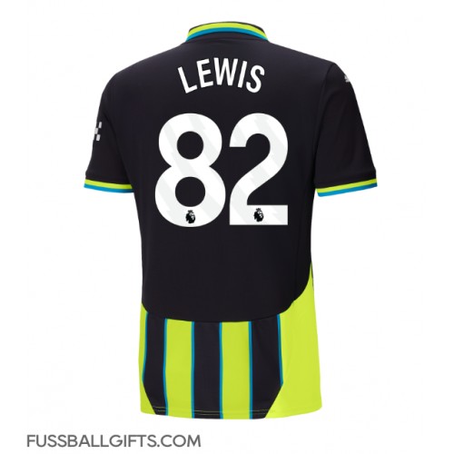 Manchester City Rico Lewis #82 Fußballbekleidung Auswärtstrikot 2024-25 Kurzarm